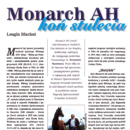 Longin Błachut: Monarch AH - koń stulecia (ARABY 10)